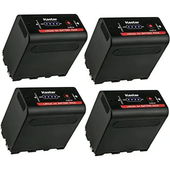 Kastar Magic NP-F980Exp Battery 4-Pack Replacement for Son GV-A100 GV-A500 GV-A500E GV-A700 GV-D200 GV-D300 GV-D700 GV-D800 GV-D900 GV-HD700E HDR-AX2000 HDR-FX1 HDR-FX1000 HDR-FX1000E Camera