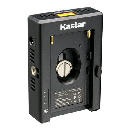 Kastar NP-F Battery Adapter Plate W/ LED Indicators, Input Type-C 5V 2A, 8.4V 5A 5.5x2.1mm, Output 12V 2A 5.5x2.5mm, 16.8V 2A Dtap, 5V 3A USB for NP-F Series Battery, DSLR & Mirrorless Camera (1-Pack)