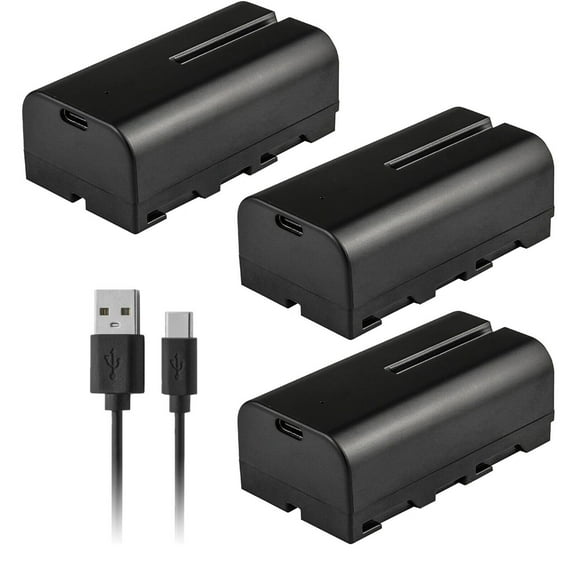 Kastar NP-F570T USB-C Battery 3-Pack Replacement for Sound Devices 633 664 688 702 702T 722 744T 788T Scorpio 888 833 PIX-BMT MixPre-3 MixPre-3M MixPre-3 II MixPre-6 MixPre-6M MixPre-6 II XL-B2 XL-B3