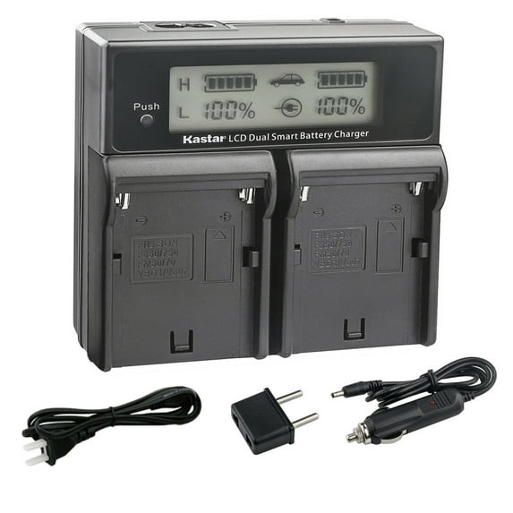 Kastar NP-F980EXP CH04 Dual Fast Charger Compatible with Vidpro LED-144 LED-300 LED-330X LituFoto P60 P60s R60 F40 P40 DigitalFoto Solution Limited HTZ-50 LED Video Light