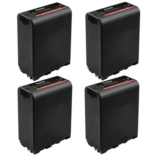 Kastar NP-F990EXP Battery 4-Pack Replacement for Sound Devices MixPre-3, MixPre-6, MixPre-10T, Sound Devices 663, FEELWORLD F5 Pro 5.5, Desview R5, 5.5 inch Touchscreen On-Camera Field Monitor