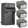 thumbnail image 1 of Kastar NP-FP90 / FP91 3-Pack Battery and AC Wall Charger Replacement for Sony CR-SR80, DCR-SR90, DCR-SR100, HDR-HC3, HDR-HC3E, DCR-DVD103, DCR-DVD105, DCR-DVD202, DCR-DVD203, DCR-DVD205 Camcorder, 1 of 5