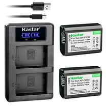 Kastar NP-FW50 2-Pack Battery and LKD2 USB Charger Compatible with Sony NP-FW50, W Series Battery, Sony BC-VW1, BC-TRW Charger, Sony VG-C1EM, VG-C2EM Grip