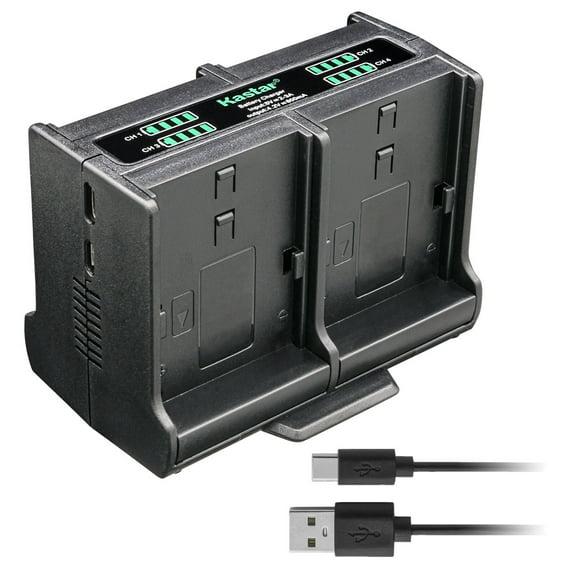 Kastar Quadruple Battery Charger Compatible with Sony Cyber-shot DSC-M1, DSC-M2, DSC-T10, DSC-T10/B, DSC-T10/P, DSC-T10/W, DSC-T11, DSC-T33 Digital Camera
