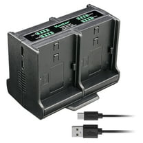 Kastar Quadruple Battery Charger Compatible with Sony NP-F550 NP-F570 NP-F580 NP-F770 NP-F970 Battery, On-Camera Field Monitor and LED Video Light, Z Cam E2 E2-M4 E2-S6 E2-F8 Cinema Camera