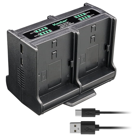 Kastar Quadruple Battery Charger Compatible with Sony NP-SP70 SP70 SP70A SP70B 4-261-368-01, Bloggie MHS-FS2, MHS-FS2K, MHS-FS2/V, MHS-FS3, MHS-TS10, Bloggie MHS-TS20K, MHS-TS20/S, MHS-TS22