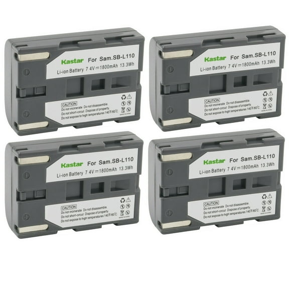 Kastar SB-L110 Battery 4-Pack Replacement for Samsung VP-D10, VP-D101, VP-D103, VP-D105, VP-D107, VP-D11, VP-D130, VP-D15, VP-D190 VP-D190MSi, VP-D20, VP-D200, VP-D21, VP-D23, VP-D230 Camera