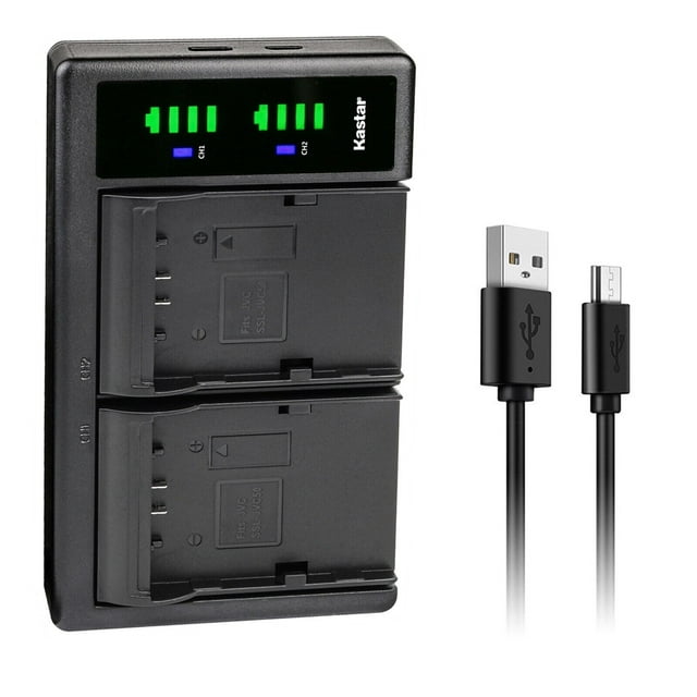 Kastar SSL-JVC70 LTD2 USB Battery Charger Replacement for JVC GY-HMQ10, GY-HMQ10E, GY-HM200, GY-HM200U, GY-HM200HW, GY-HM200SP, GY-HM200SP SPORTS, GY-HM250 GY-HM250SP Camera
