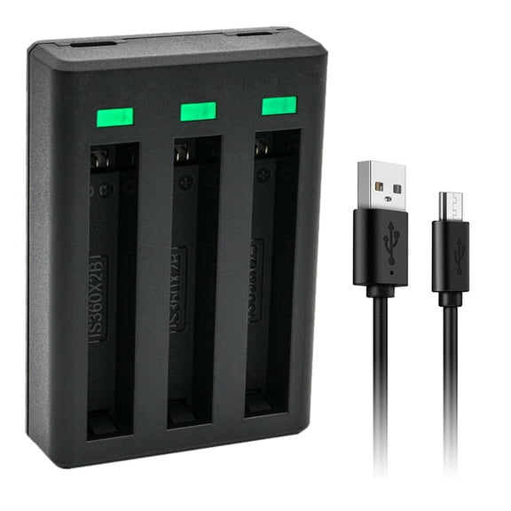 Kastar Triple USB Battery Charger Compatible with Insta 360 ONE X2 Rechargeable Lithium Polymer Battery, Insta360 ONE X2 Action Camera (Non-Waterproof)
