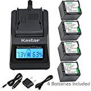 Kastar Ultra Fast Charger(3X faster) Kit and CGA_DU14 Battery (4_Pack) for Panasonic CGA_DU06, CGA_DU07, CGA_DU14, CGA_DU21, VW_