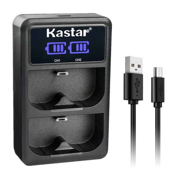 Kastar V4 LCD Dual USB Charger Compatible with V4 Battery, 8AB1S7 Battery, Doorbell 2, Video Doorbell 2 3 Camera, Door View Cam, Spotlight Cam V4