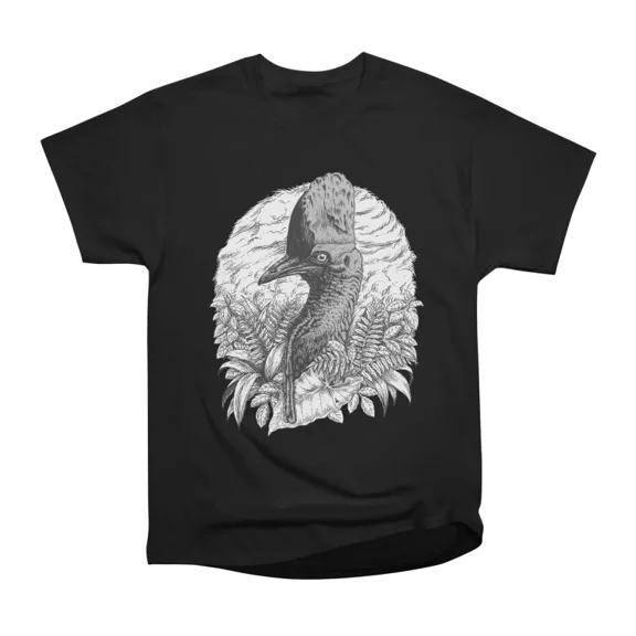 Kasuari Bird BnW T-Shirt Tee Gift For Him Merch For Her Apparel For Friend