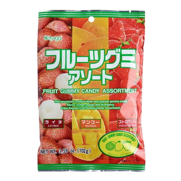 Kasugai Fruit Gummy Candy 3.59 oz 2 Ea Pack of 3