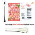 thumbnail image 1 of Kasugai Gummy Candy Peach Flavor Pack 1 Plus NineChef Coffee Spoon , Product of Japan, Gluten Free, 1 of 8