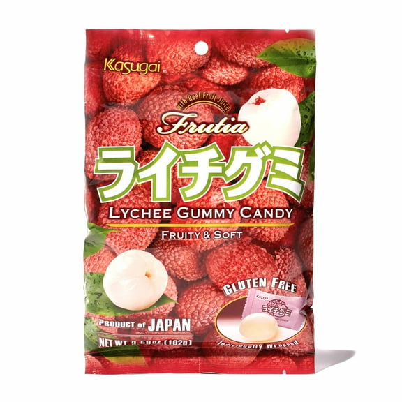 Kasugai Gummy Candy Strawberry Flavor Pack 1 Plus NineChef Coffee Spoon , Product of Japan, Gluten Free