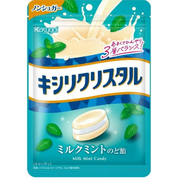 Kasugai Xylitol Crystal Milk Mint Throat Candy 71g  Made in JAPAN - Tokyo Sakura Mall