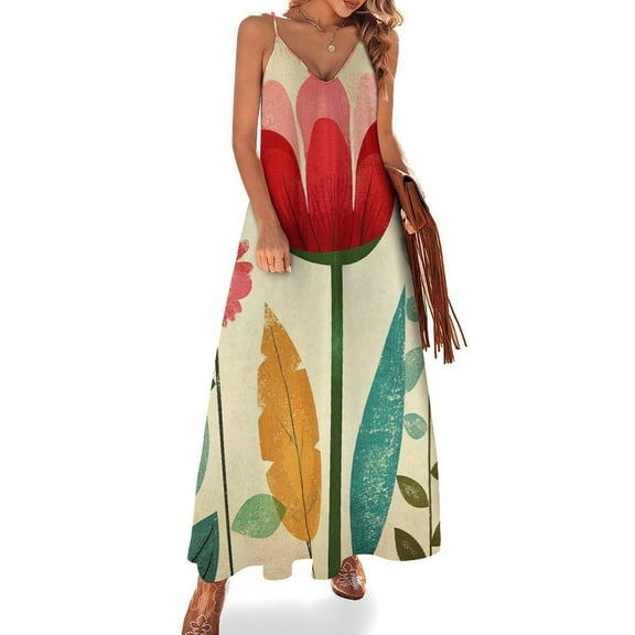 Kasumi_0407_playful_Folk_art_illustration_flower_of_English_g_44608dd6-c470-4777-8f41-b2532f15a43d_2 Womens Summer Dresses Casual Sleeveless Tshirt Sundresses Vacation Beach Cover Up Dress