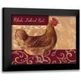 thumbnail image 1 of Kasun, Theresa 14x12 Black Modern Framed Museum Art Print Titled - Rustic Roosters III, 1 of 5