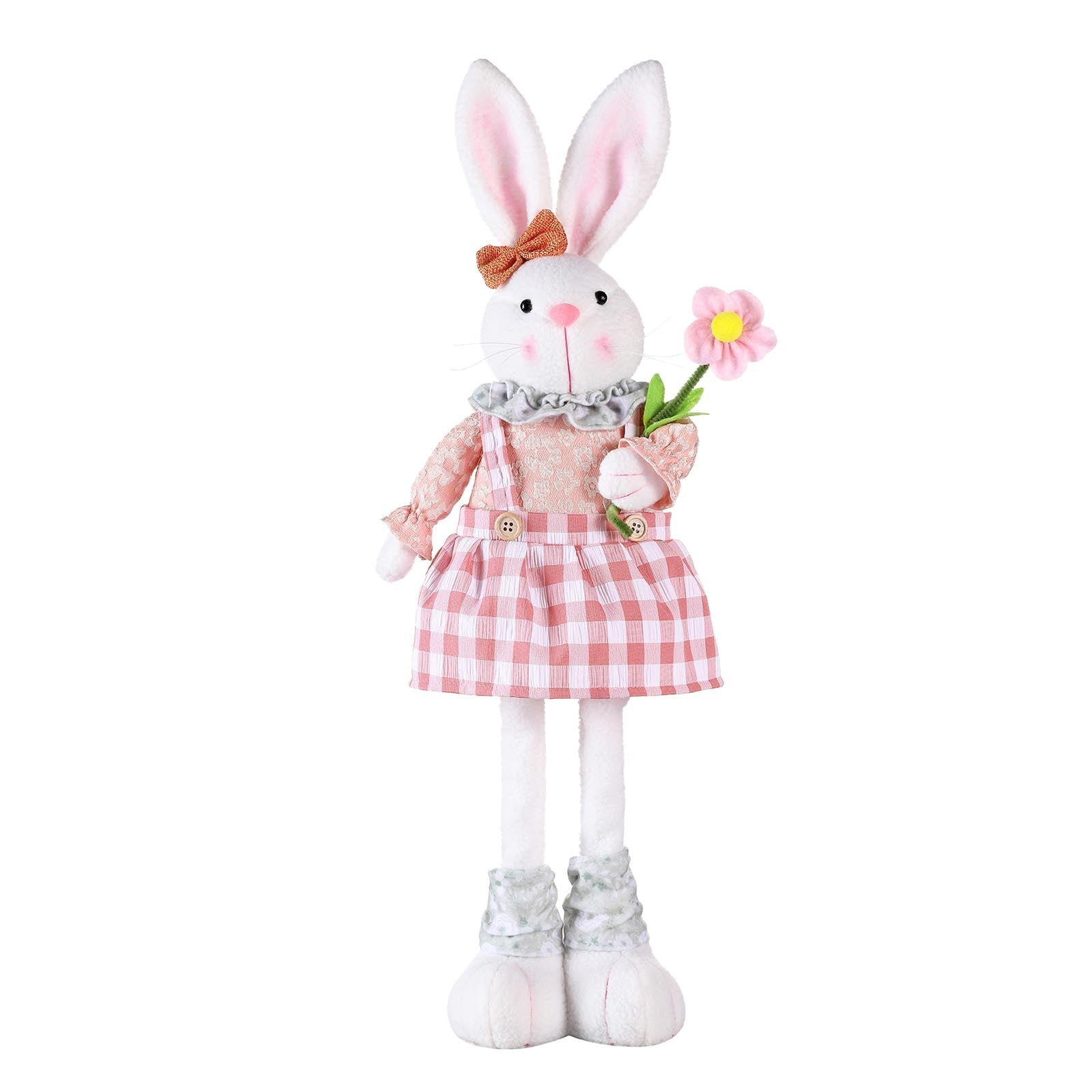 Kasuo Easter Standing Bunny with Stretchable Legs, Easter Bunny Plush ...