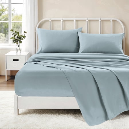 Kasylan 4 Piece Sheet Set,Cool Down Sheets,Comfy Breathable Deep Pocket Sheets,Wrinkle Free,King,Blue