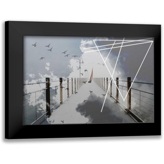 Kat 14x11 Black Modern Framed Museum Art Print Titled - Bridge