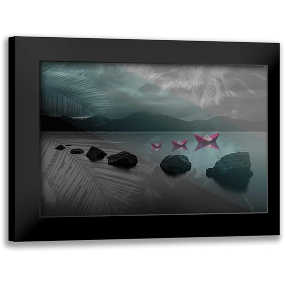Kat 14x11 Black Modern Framed Museum Art Print Titled - Rocks