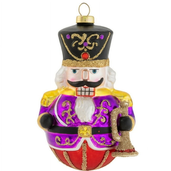 Kat + Annie 4.5" Bugle Brigade Nutcracker Christmas Ornament with Gems
