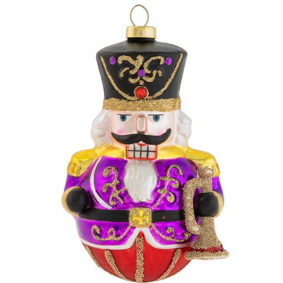 Kat + Annie 4.5" Bugle Brigade Nutcracker Christmas Ornament with Gems