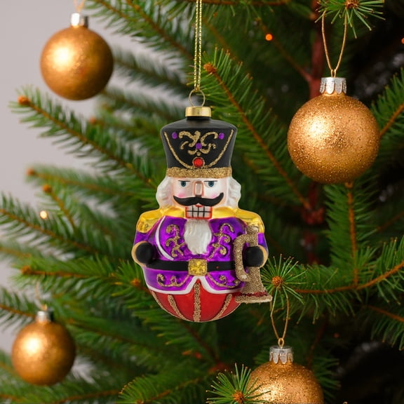 Kat + Annie 4.5" Bugle Brigade Nutcracker Christmas Ornament with Gems