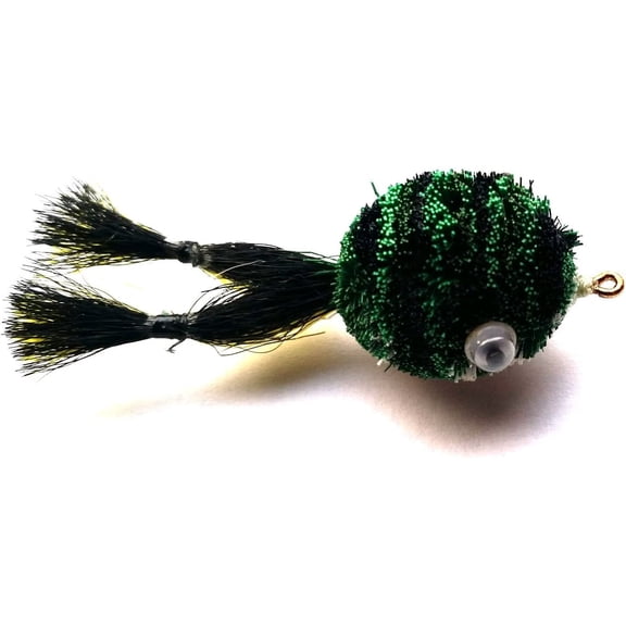 Kat Fly 3 Inch Handmade Cat Toy Teaser Wand Refill Frog - Green Natural Material Toy