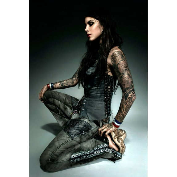 Kat Von D Poster Tattoos Art Decor Art Poster 24x36 Multi-Color Square Adults Z Posters