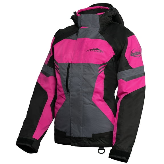 Katahdin Dagger Womens Snow Jacket Black/Gray/Pink XL