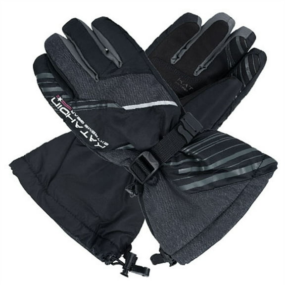 Katahdin Gunner Snow Gloves Black/Gray XS