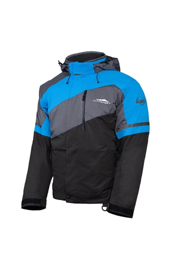 Katahdin Recon Mens Snow Jacket Black/Gray/Blue LG
