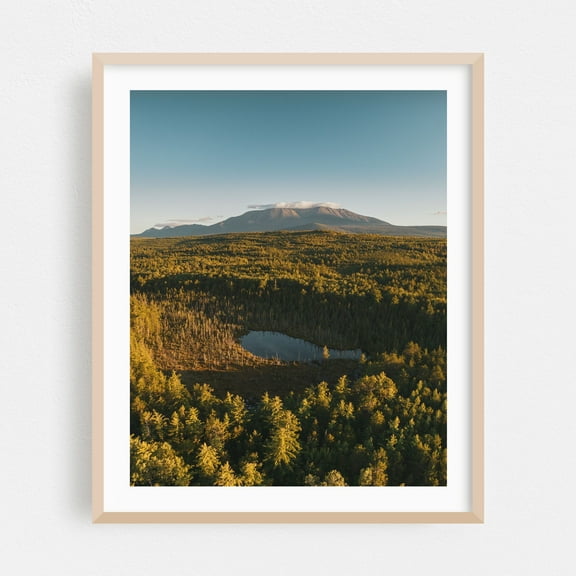 Katahdin Views 01 - Millinocket Maine Photography Oak Framed Wall Art Print 30 x 40 inches