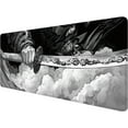thumbnail image 1 of Katana Gaming Mouse Pad Japanese Samurai Sword Black White Mousepad Extended Large Laptop Keyboard Non-Slip Rubber Base with Stitched Edges for Home Office Computer Keyboard Laptop 31.5x11.8 Inch, 1 of 7
