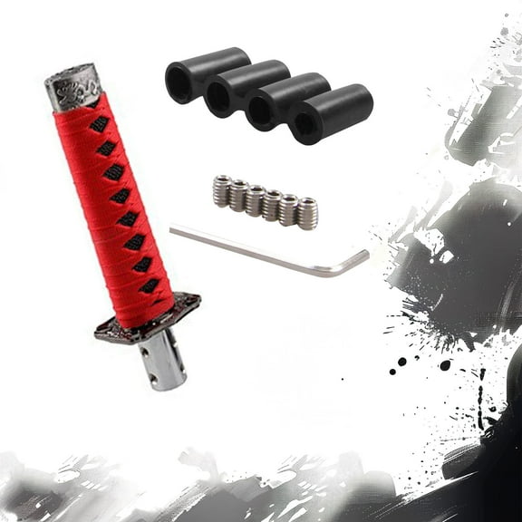 Katana Gear Shifter Samurai Sword Car Shift Knob with Adapter, Buttonless Manual Shift Gear Lever