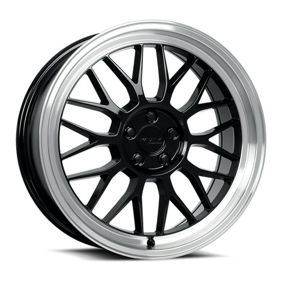 KATANA KR06 18X8 5X114.3 +40mm Glossy Black Machined Lip Wheel Rim 18" Inch