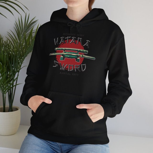 Katana Sword Hoodie Samurai Japanese Sword Apparel Anime Fan Unique