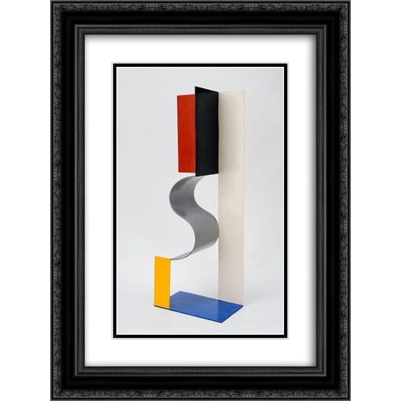 Katarzyna Kobro 2x Matted 20x24 Black Ornate Framed Art Print 'Spatial Composition Nr. 6'