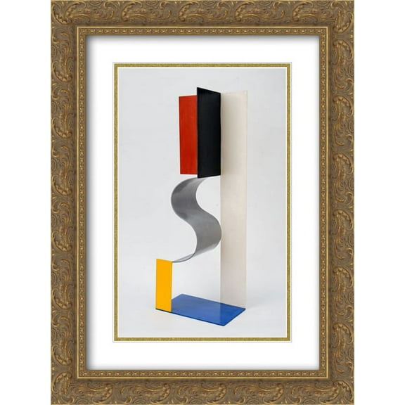 Katarzyna Kobro 2x Matted 20x24 Gold Ornate Framed Art Print 'Spatial Composition Nr. 6'