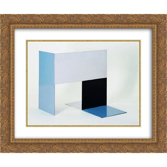 Katarzyna Kobro 2x Matted 24x20 Gold Ornate Framed Art Print 'Spatial Composition II'