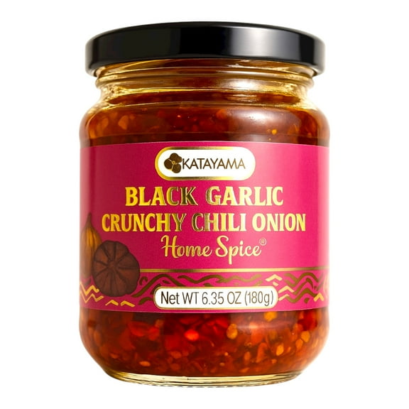 Katayama Black Garlic Crunchy Chili Onion- Crispy Onion & Umami Topping, 6.35oz