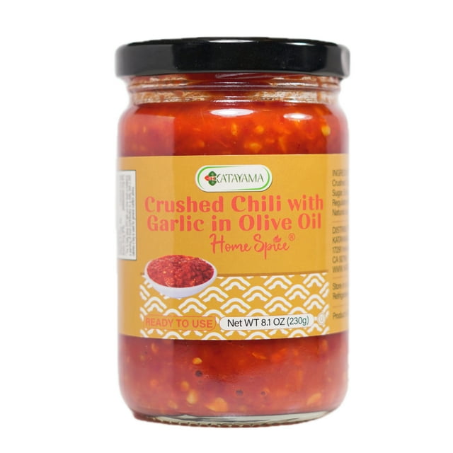Katayama Garlic Chili Paste 8oz Crushed Chili with Garlic in Olive