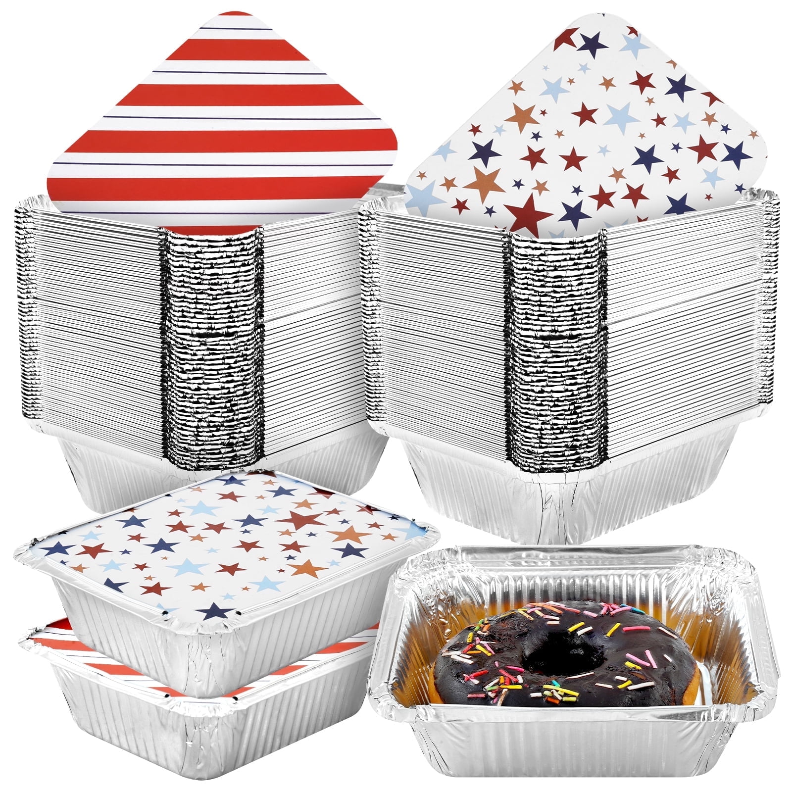 Katbite 1 lb/16 oz Aluminum Pans with Lids (50 Count, 5