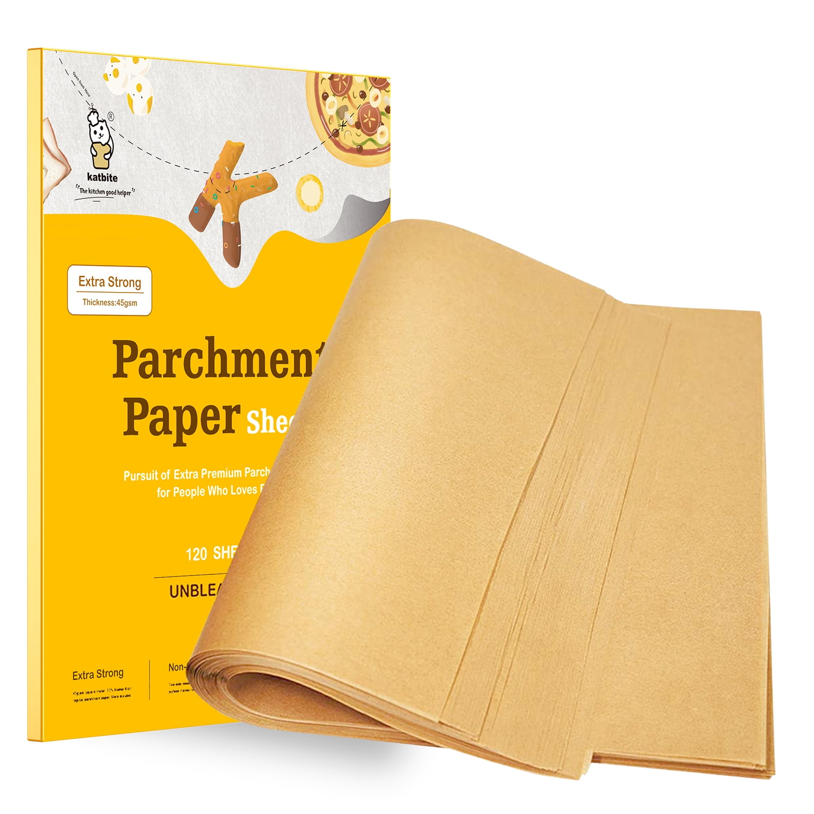 120 Sheets Unbleached Non-stick 8 Round Parchment Paper, Baking