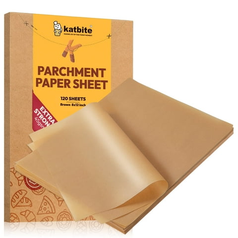 Katbite 120Pcs 8x12 inches Heavy Duty Parchment Paper Sheets for Baking