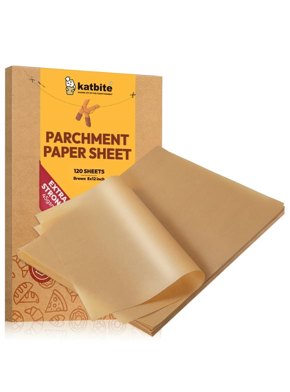 Katbite 120Pcs 8x12 inches Heavy Duty Parchment Paper Sheets for Baking
