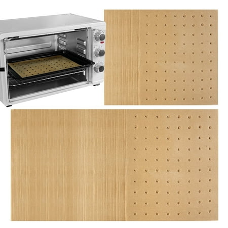 Katbite 180-Pack 9x11" Rectangular Perforated Air Fryer Liners, Parchment Paper, Non-Stick, Greaseproof, Heat-Resistant, Disposable.