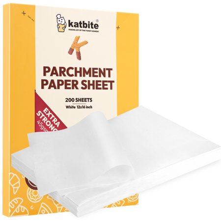 Katbite 200Pcs 12x16inch Parchment Paper Sheets, Pre-Cut Heavy Duty Baking Paper for Oven